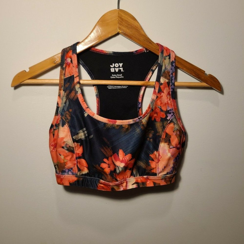 Joy Lab Sports Bra‎ Extra Small Multicolor Floral Print
